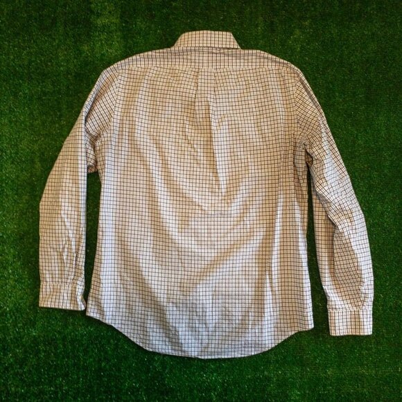 POLO RALPH LAUREN MENS CASUAL BUTTON DOWN SHIRT STRIPED BROWN BLUE WHITE SIZE M - Picture 4 of 5